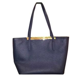 Ted Baker Navy saffiano leather handbag
